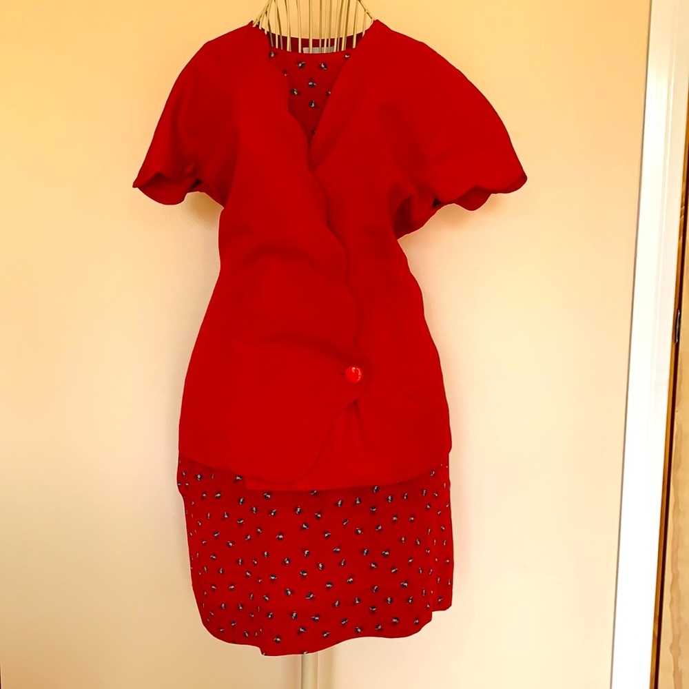 LAST CHANCE Vtg❤️Scallop blazer jacket Asymmetric📍FIRM📍